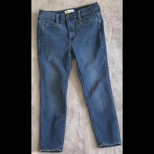 Madewell Women Size 27P Roadtripper Jeggings  Blue Denim Stretch